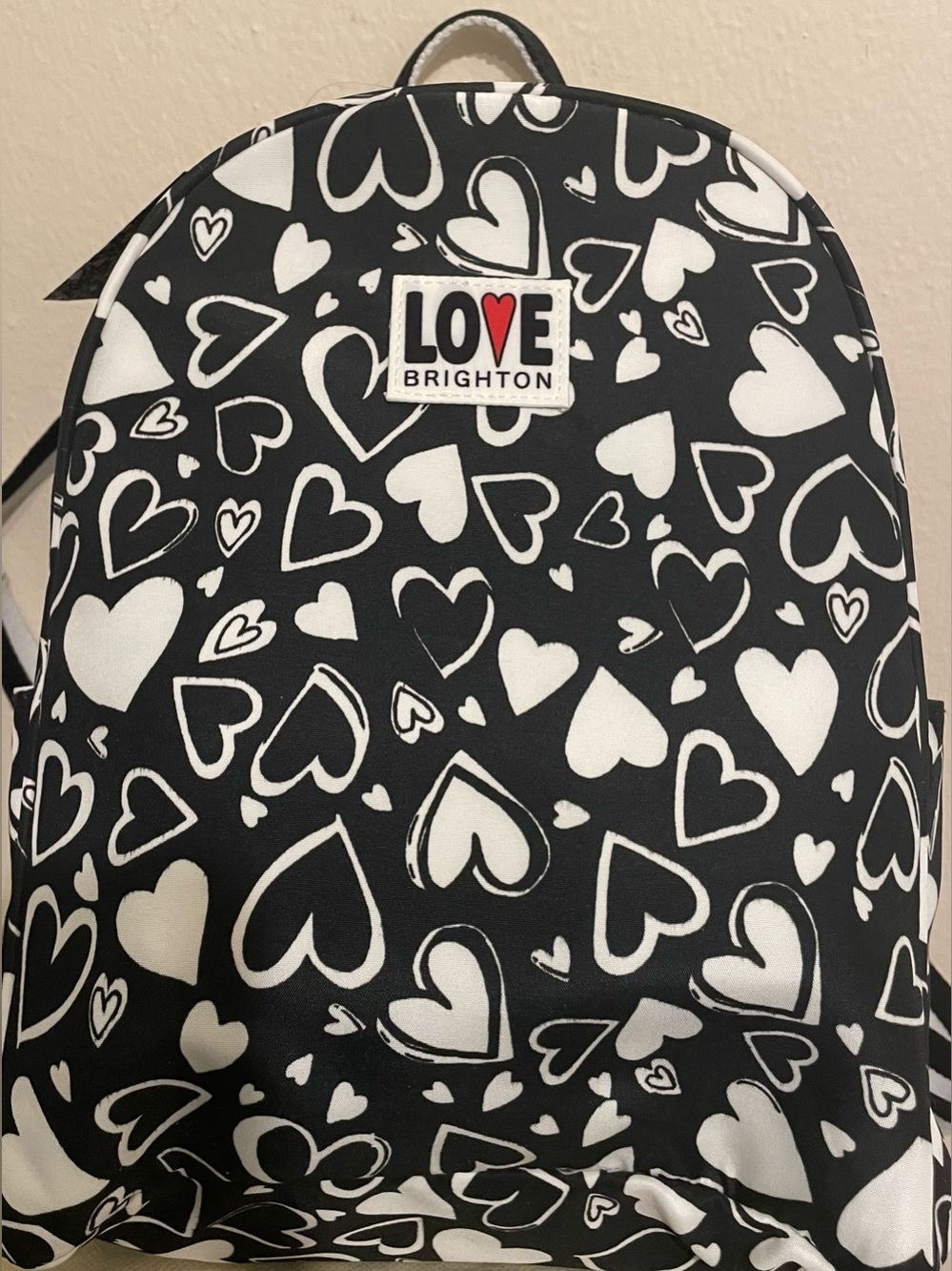 Brighton Black & White Heart Print Backpack